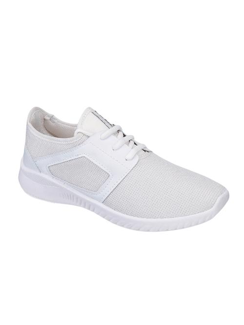 white mesh lace up sport shoes - 16852167 - Very Small Image - 1
