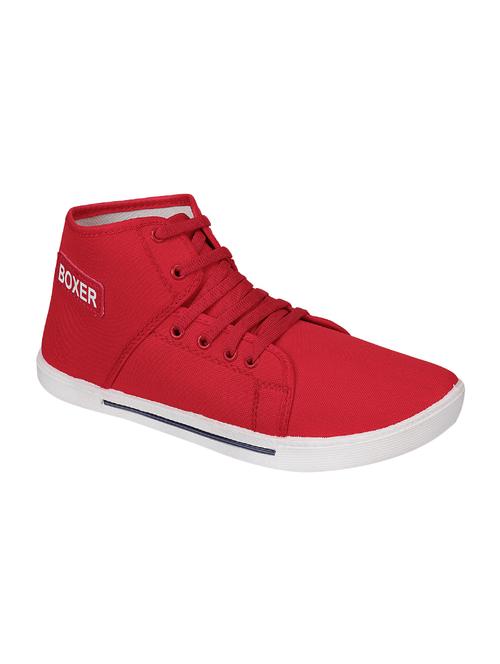 red canvas lace up sneakers - 16852171 - Very Small Image - 1