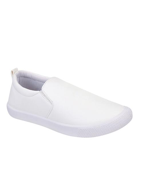 white letaherette slipons - 16852189 - Very Small Image - 1