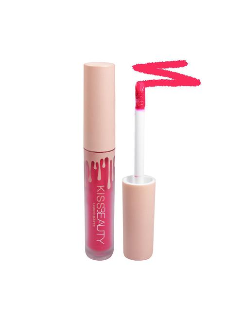 kiss beauty matte liquid pink lipgloss lipstick-b12 - 16852489 - Very Small Image - 1
