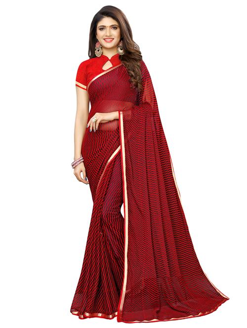 laheriya printed saree with blouse - 16853583 - Very Small Image - 1