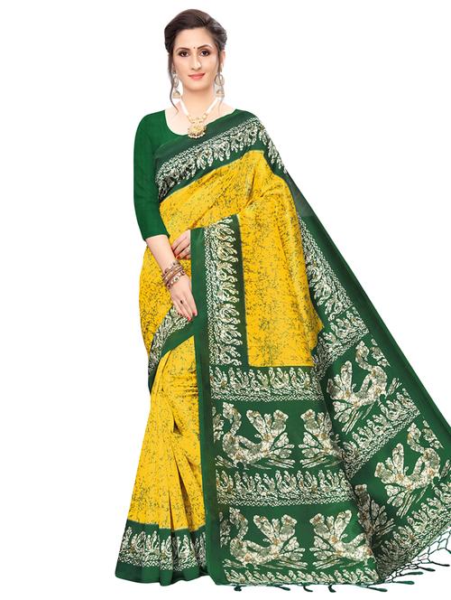 abstract printed saree with blouse - 16853588 - Very Small Image - 1