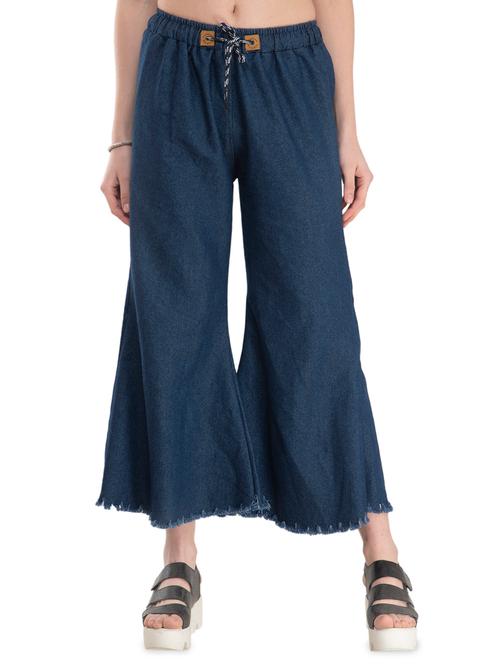 drawstring waist wide leg trouser - 16853626 - Very Small Image - 1