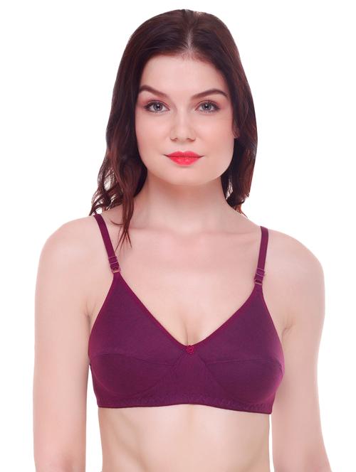 floral patch solid bra - 16854499 - Very Small Image - 1