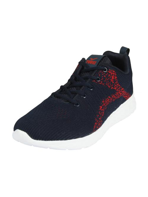 navy fabric lace up sport shoes - 16854565 - Very Small Image - 1