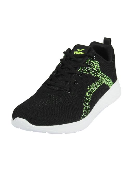 black fabric lace up sport shoes - 16854566 - Very Small Image - 1
