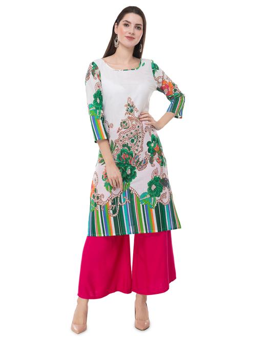 floral straight kurta - 16854644 - Very Small Image - 1
