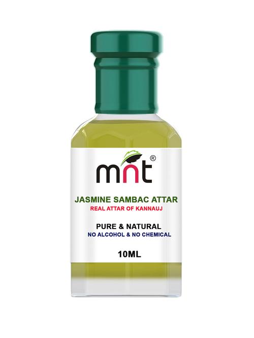 mnt jasmine sambac attar for unisex, long lasting & alcohol free (10ml) - pure natural & premium quality roll-on attar - 16854730 - Very Small Image - 1