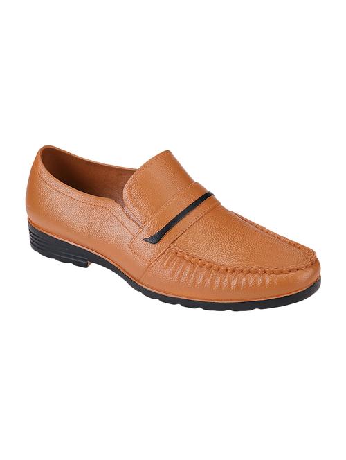 tan leatherette slip ons - 16855543 - Very Small Image - 1