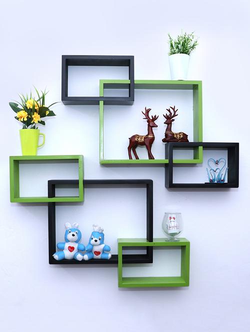 decorative storage & intersecting shape wall shelves - 16856078 - Very Small Image - 1