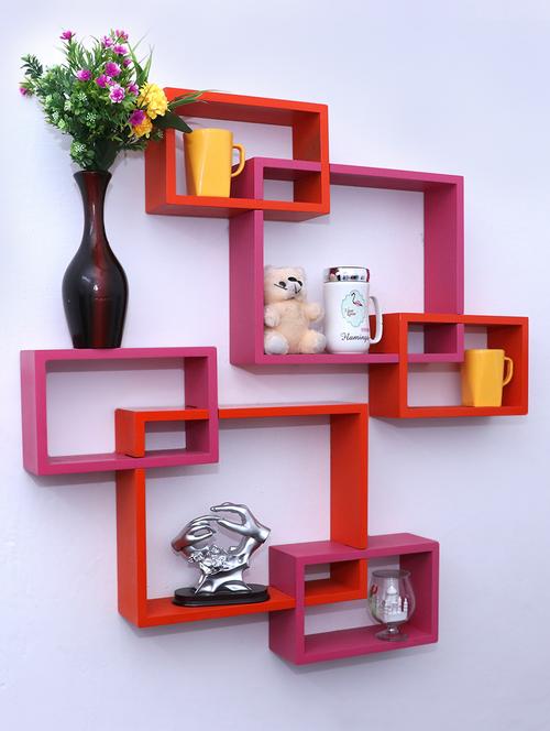 decorative storage & intersecting shape wall shelves - 16856084 - Very Small Image - 1