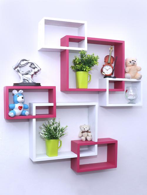 decorative storage & intersecting shape wall shelves - 16856088 - Very Small Image - 1