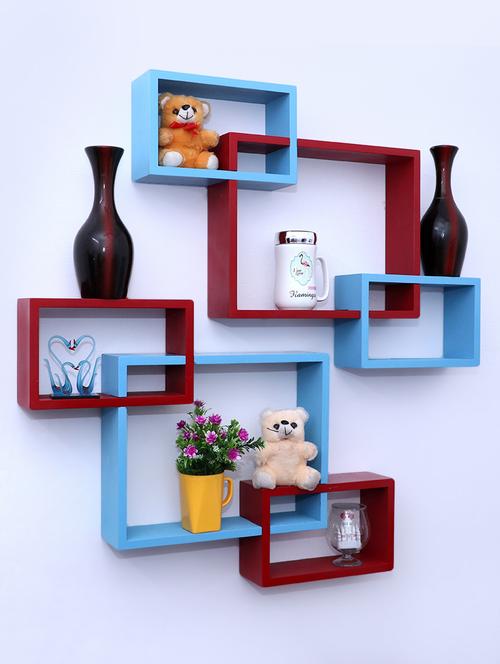 decorative storage & intersecting shape wall shelves - 16856090 - Very Small Image - 1