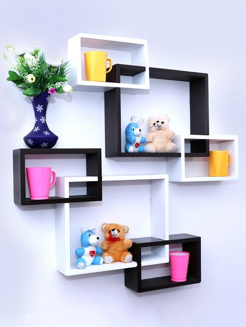 decorative storage & intersecting shape wall shelves - 16856091 - Very Small Image - 1