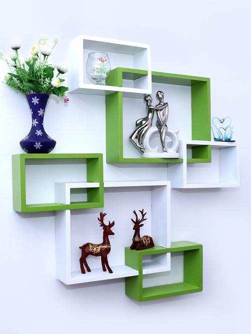 decorative storage & intersecting shape wall shelves - 16856092 - Very Small Image - 1