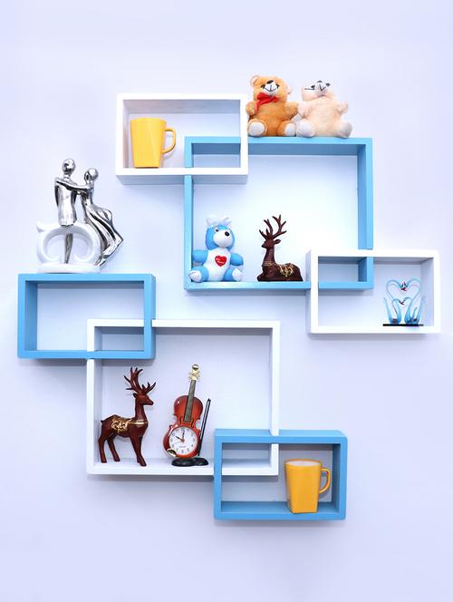 decorative storage & intersecting shape wall shelves - 16856095 - Very Small Image - 1