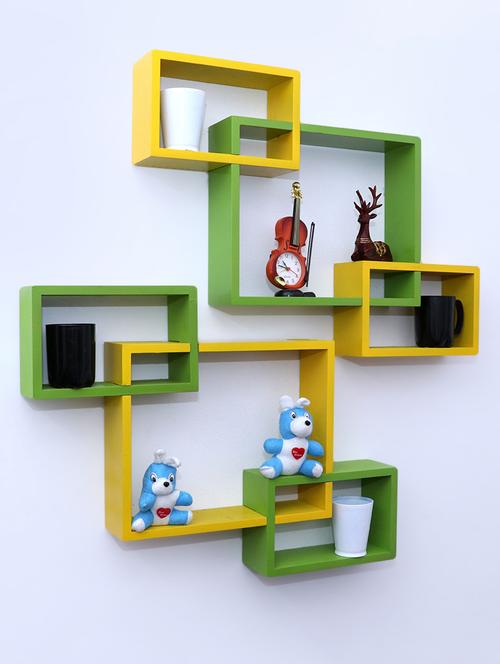 decorative storage & intersecting shape wall shelves - 16856098 - Very Small Image - 1