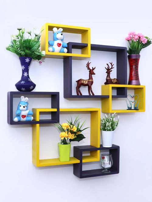 decorative storage & intersecting shape wall shelves - 16856101 - Very Small Image - 1