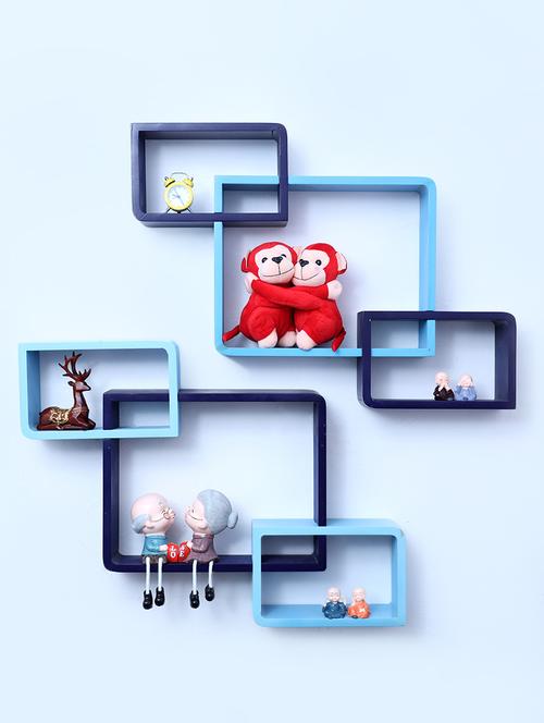 decorative storage & intersecting shape wall shelves - 16856105 - Very Small Image - 1