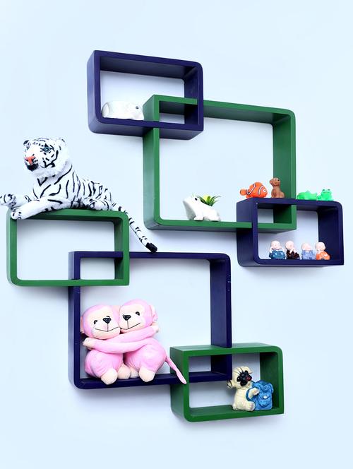 decorative storage & intersecting shape wall shelves - 16856108 - Very Small Image - 1