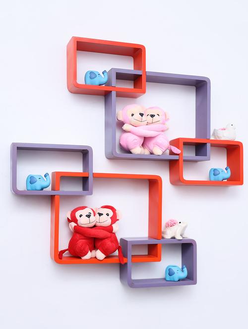 decorative storage & intersecting shape wall shelves - 16856116 - Very Small Image - 1