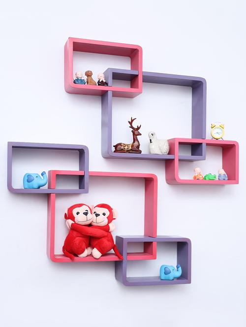 decorative storage & intersecting shape wall shelves - 16856118 - Very Small Image - 1