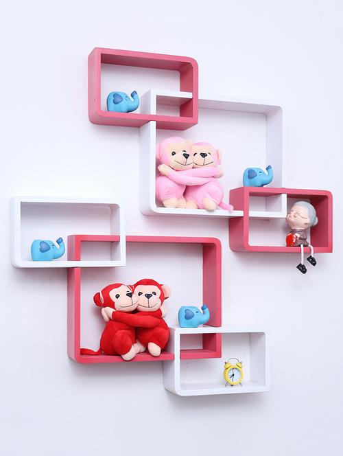 decorative storage & intersecting shape wall shelves - 16856127 - Very Small Image - 1