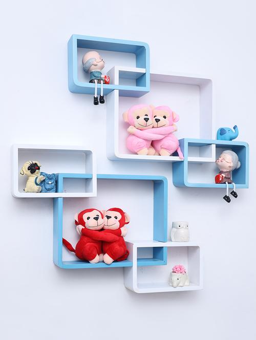 decorative storage & intersecting shape wall shelves - 16856130 - Very Small Image - 1