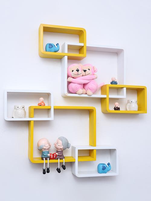 decorative storage & intersecting shape wall shelves - 16856131 - Very Small Image - 1