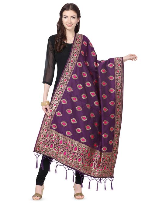 ethnic motif banarasi dupatta - 16856712 - Very Small Image - 1
