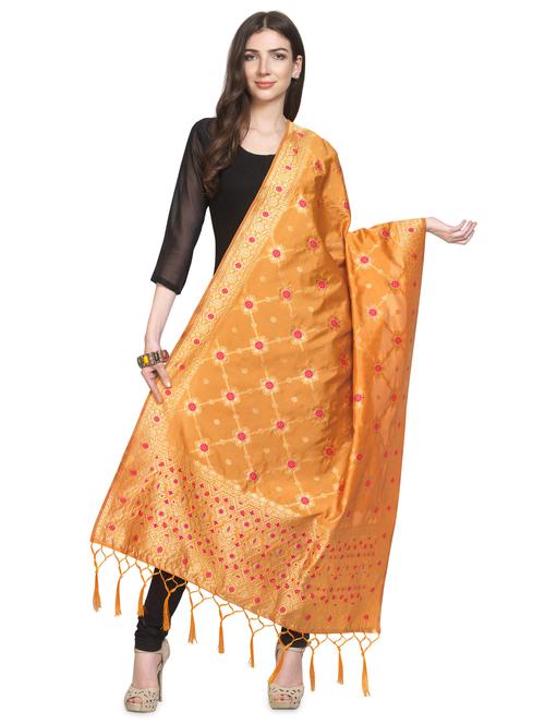 floral banarasi dupatta - 16856722 - Very Small Image - 1
