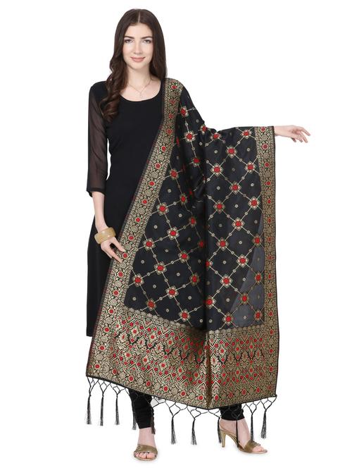 floral banarasi dupatta - 16856726 - Very Small Image - 1