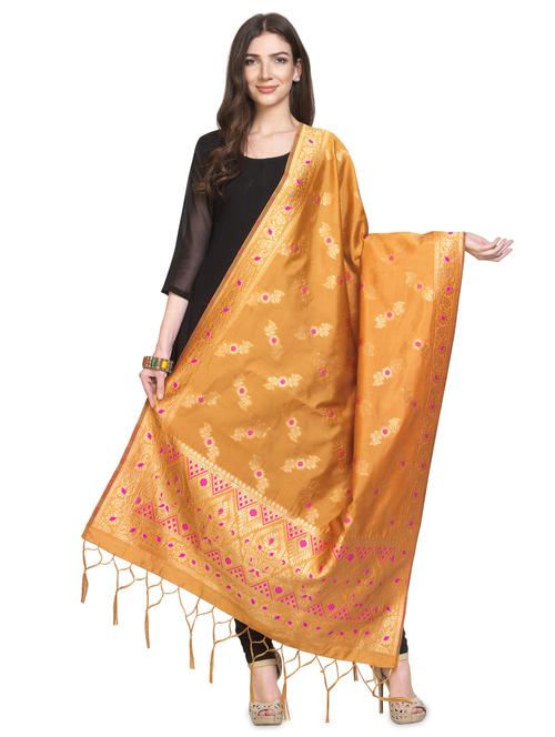 floral banarasi dupatta - 16856728 - Very Small Image - 1