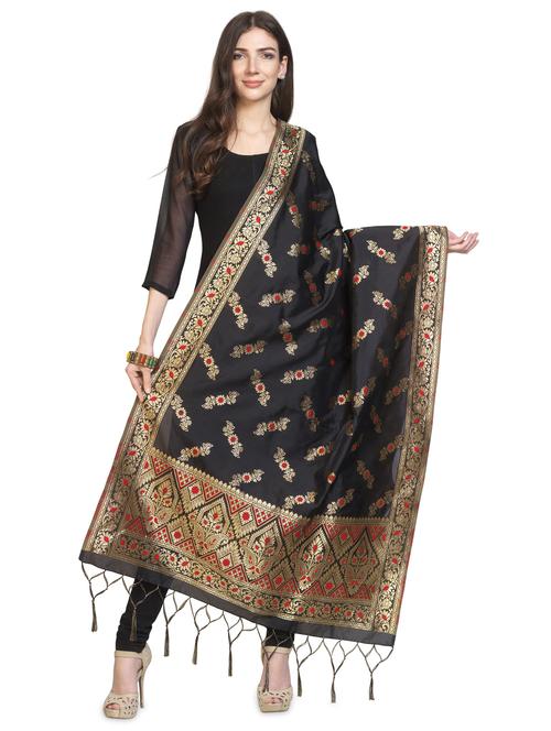 floral banarasi dupatta - 16856732 - Very Small Image - 1
