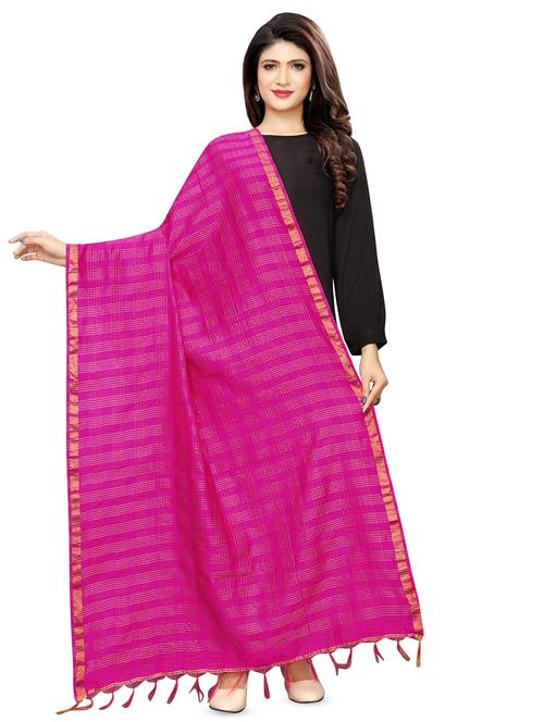 checkered solid dupatta - 16856745 - Very Small Image - 1