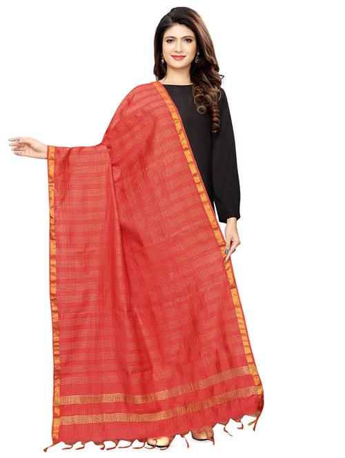 checkered solid dupatta - 16856746 - Very Small Image - 1