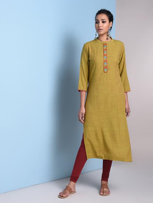 solid straight kurta - 16856941 - Very Small Image - 1