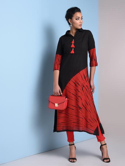 tie & die a-line kurta - 16856947 - Very Small Image - 1