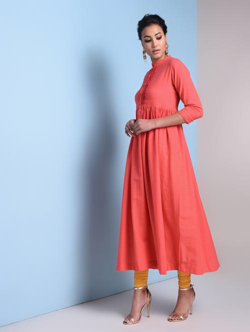solid flared kurta - 16856956 - Very Small Image - 1