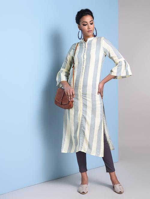 striped straight kurta - 16856958 - Very Small Image - 1