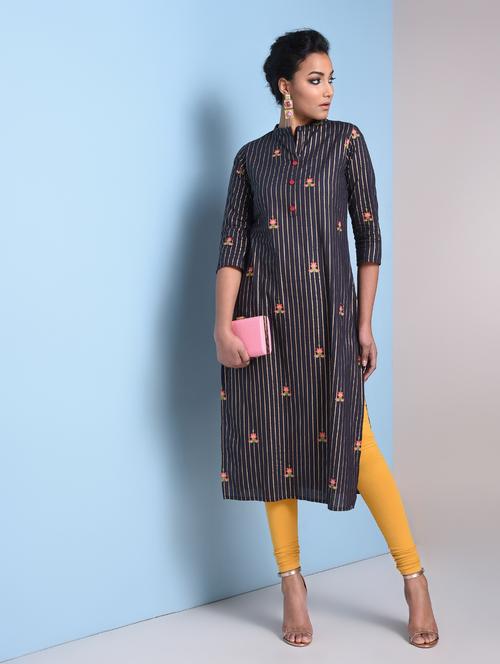 striped straight kurta - 16856959 - Very Small Image - 1