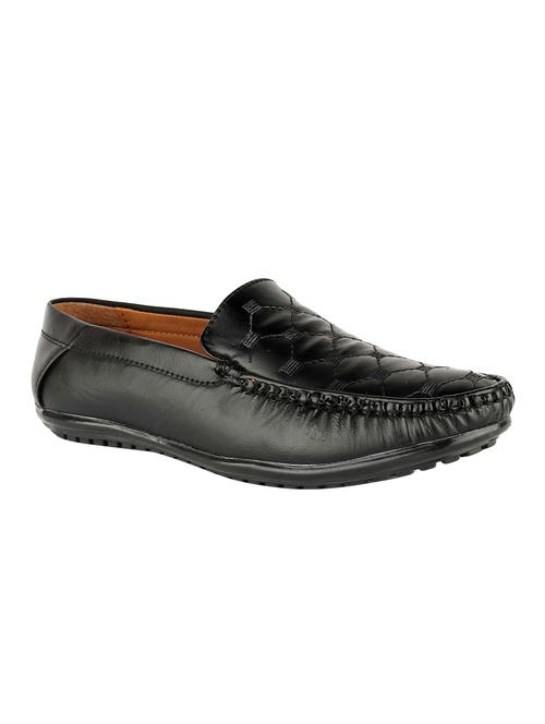 black leatherette slipon loafers - 16857963 - Very Small Image - 1