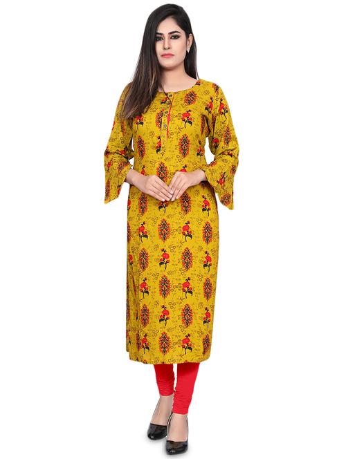 floral straight kurta - 16858236 - Very Small Image - 1