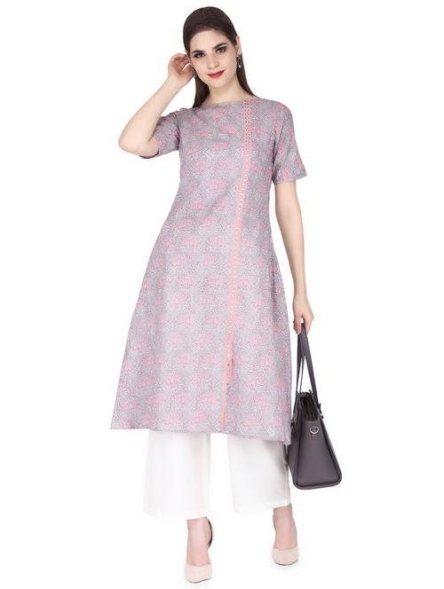 floral a-line kurta - 16858721 - Very Small Image - 1