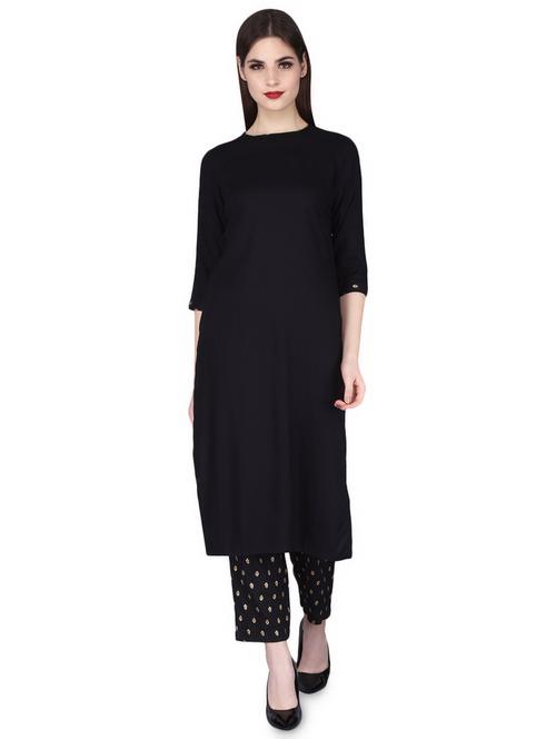 solid kurta pant set - 16858723 - Very Small Image - 1