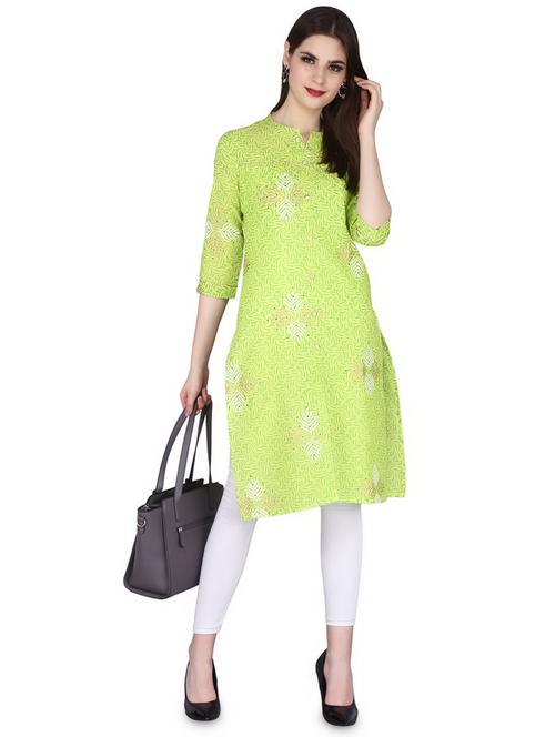 printed straight kurta - 16858726 - Very Small Image - 1