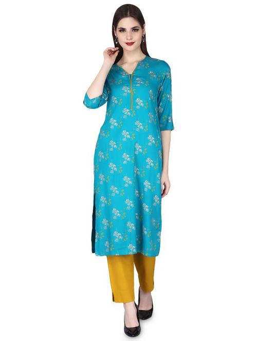 floral straight kurta - 16858740 - Very Small Image - 1