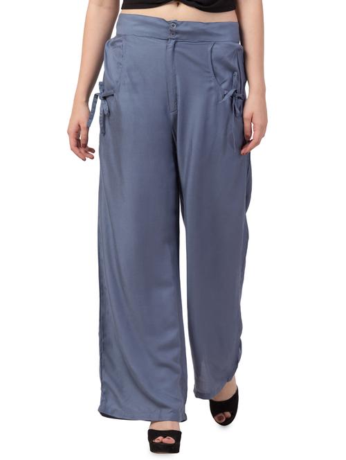 knot detail flat front trouser - 16859031 - Very Small Image - 1