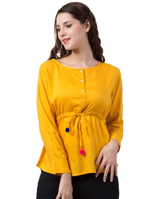tie front solid top - 16859153 - Very Small Image - 1