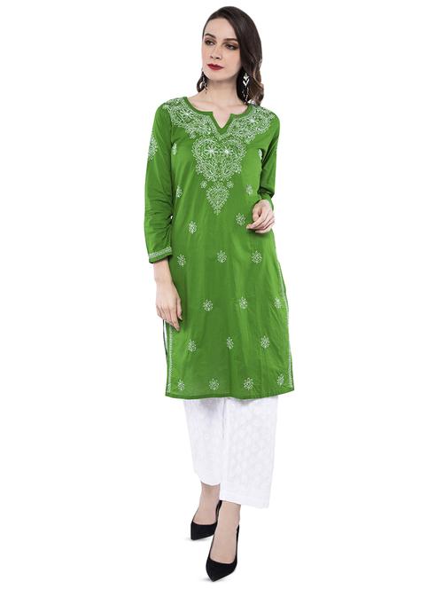 chikankari straight kurta - 16859437 - Very Small Image - 1